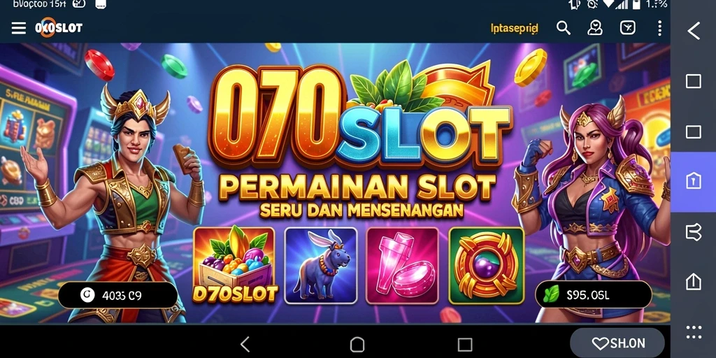 Tampilan menarik dari gameplay 070SLOT yang menampilkan berbagai tema slot.