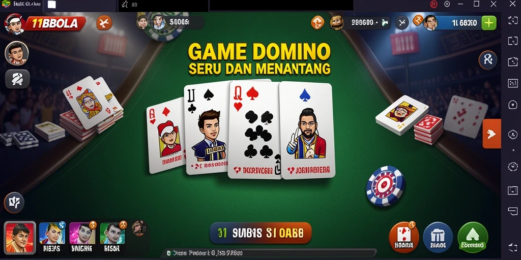 Tampilan gameplay seru Domino di 11BOLA