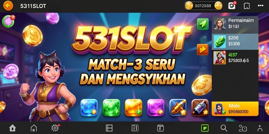 Screenshot gameplay 531SLOT yang menunjukkan keseruan permainan Match-3.