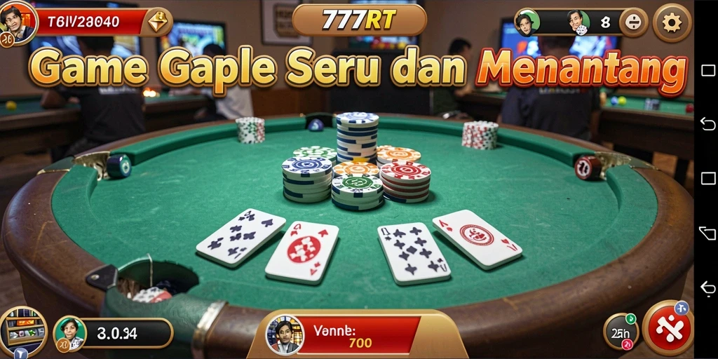 Tampilan gameplay Gaple yang seru dan kompetitif.