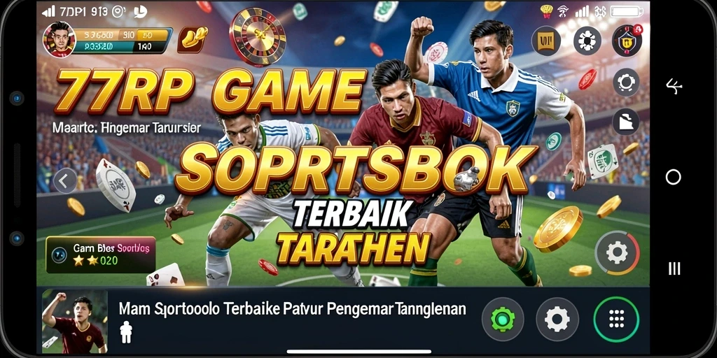 Screenshot utama 77RP menampilkan aksi taruhan olahraga yang mendebarkan.