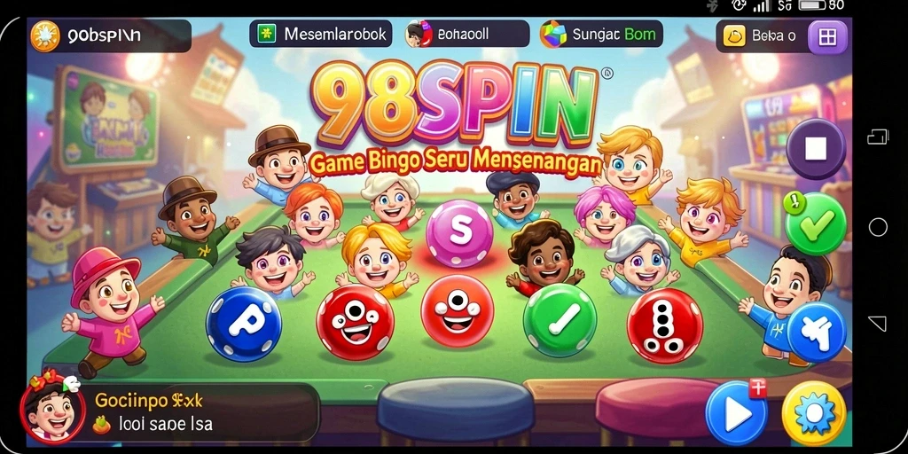 Tampilan gameplay seru dari 98SPIN dengan berbagai tema Bingo.