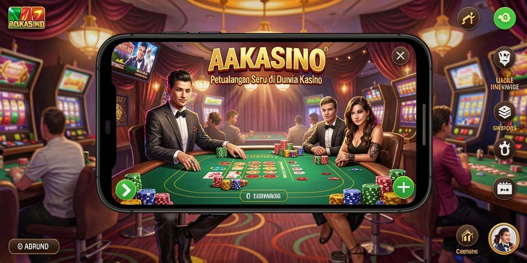 Gameplay seru AAKASINO dengan tantangan kasino yang menarik.