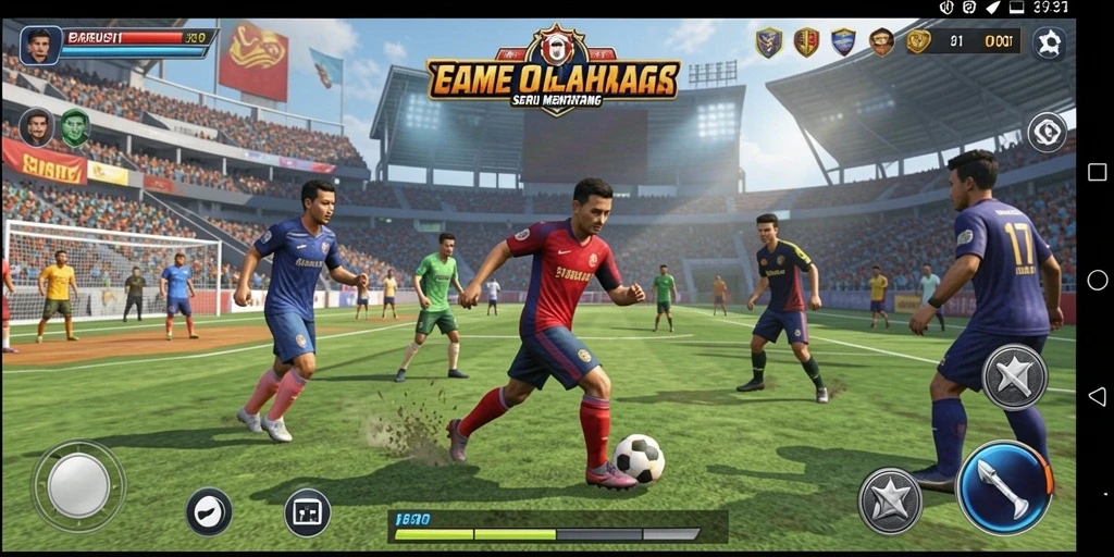 Tampilan gameplay seru dari BARU01 dengan aksi olahraga mengesankan.
