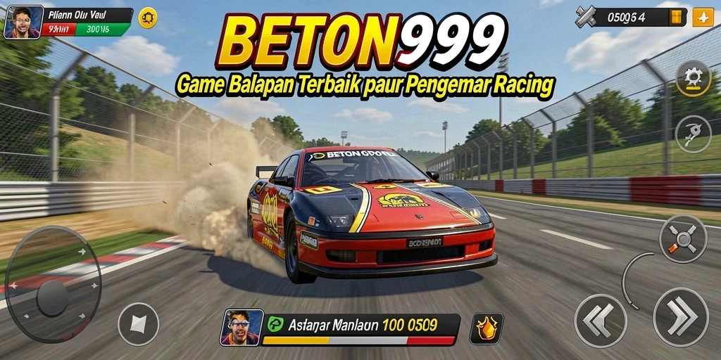 Gameplay balapan yang mendebarkan dalam BETON999.