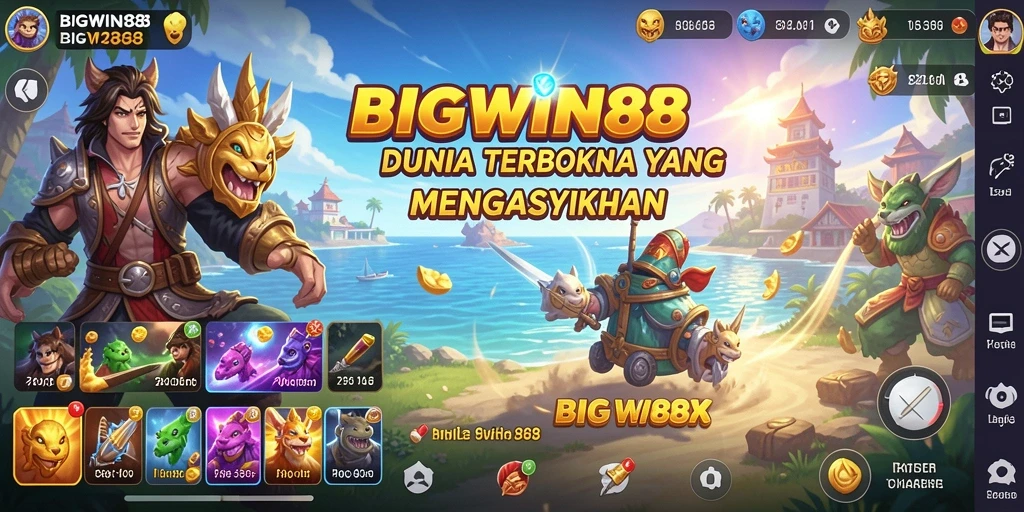 Tangkapan layar dari gameplay <strong>BIGWIN88</strong> yang menunjukkan petualangan di dunia terbuka.