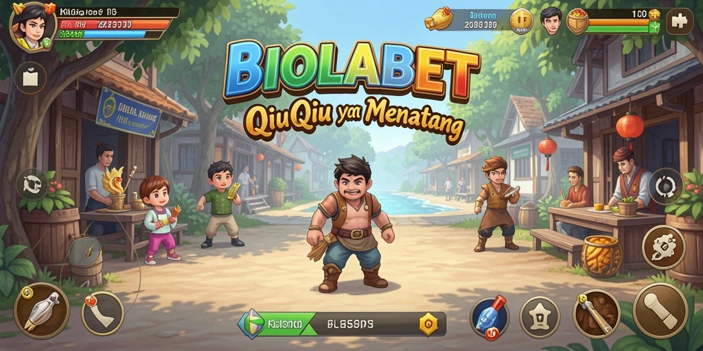 Screenshot gameplay QiuQiu BIOLABET yang menampilkan suasana seru.