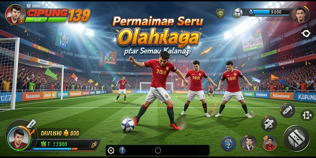 Tangkapan layar utama menunjukkan pengalaman gameplay olahraga yang mendebarkan.