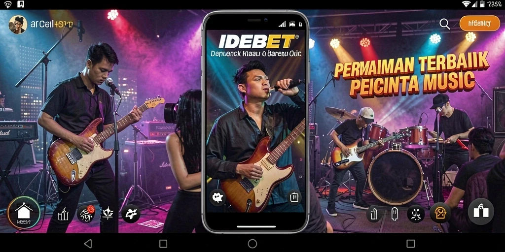Tampilan menarik dari gameplay IDEBET yang penuh dengan musik.