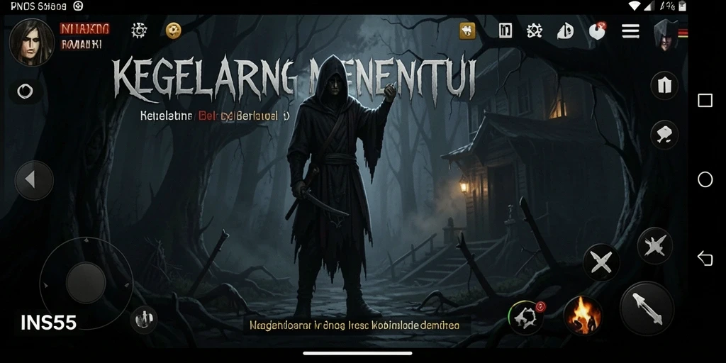 Screenshot dari gameplay INS55 yang menegangkan dan Horror.