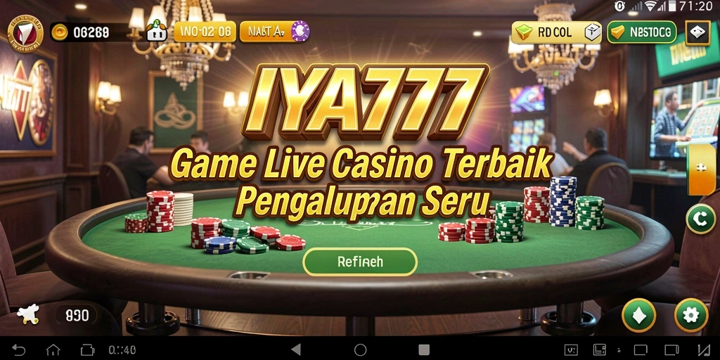 Tampilan gameplay Live Casino yang menarik di IYA777.