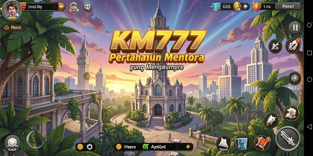 Tampilan gameplay KM777 yang mengasyikkan di Tower Defense.