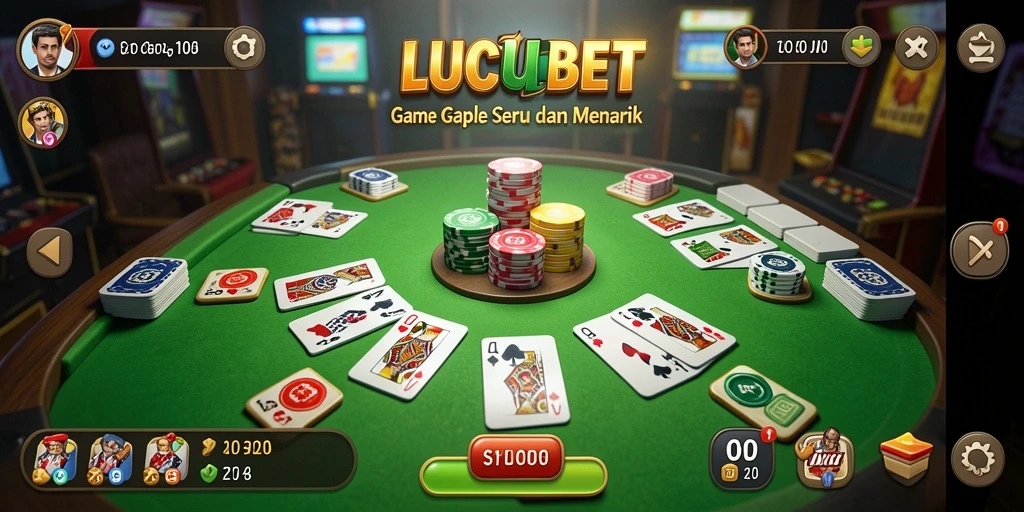 Gameplay seru dan interaktif LUCUBET dalam permainan Gaple.