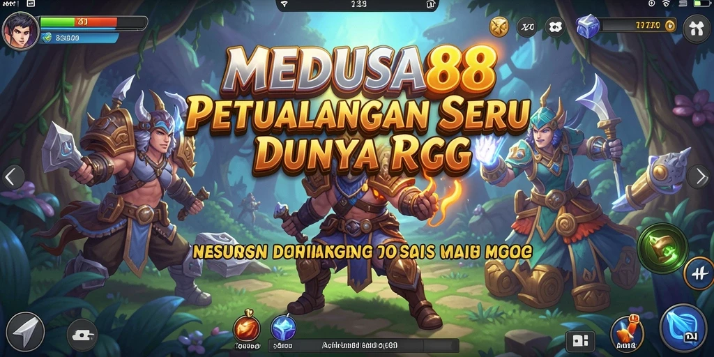 Gameplay seru MEDUSA88 dengan karakter dan pertarungan menarik.