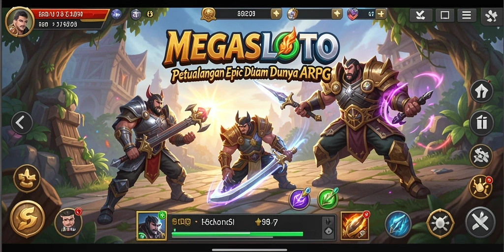 Menampilkan aksi seru dalam dunia ARPG MEGASLOTO.