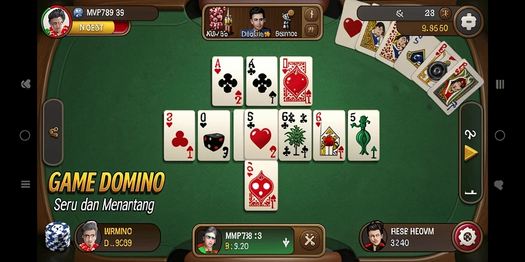 Screenshot game MVP789 menampilkan gameplay Domino yang menarik.
