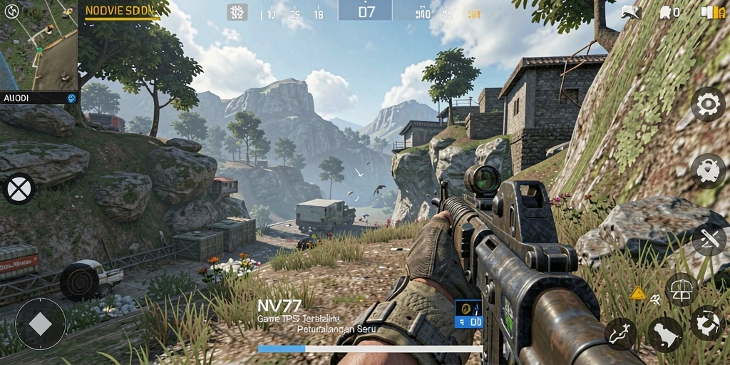 Screenshot gameplay NV77 yang mendebarkan dan penuh aksi.