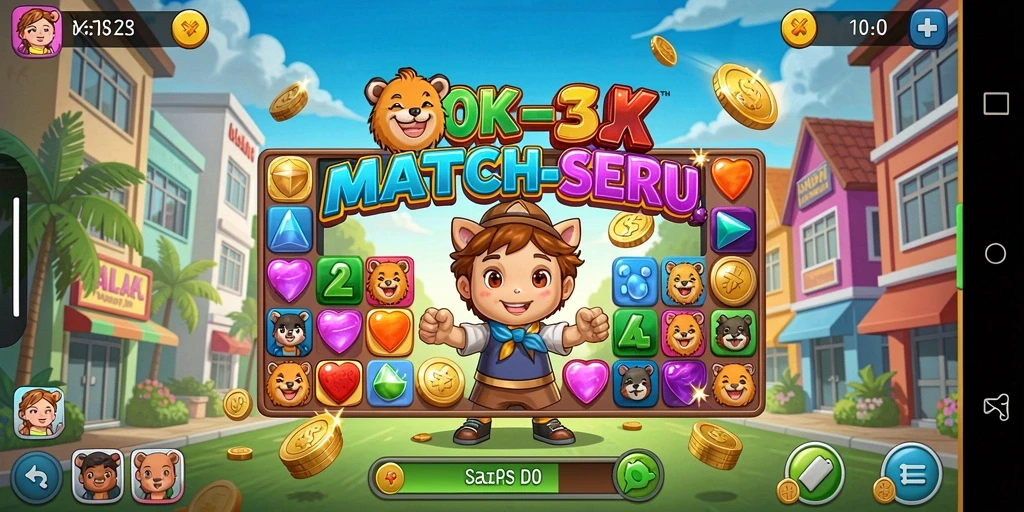 Gameplay menantang di OKJK dengan grafis yang menarik dan ceria.