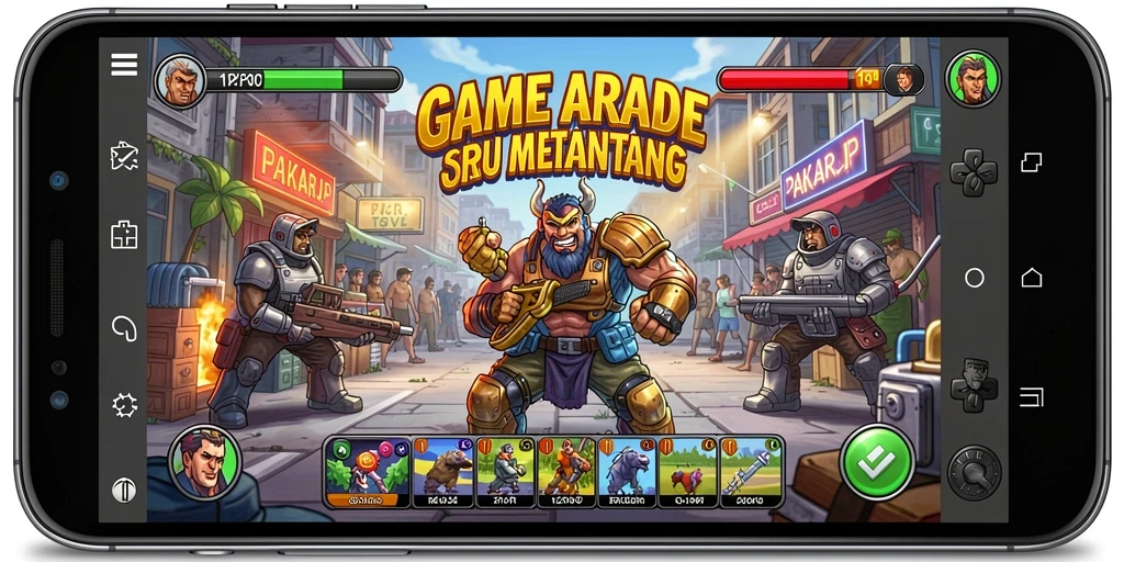Tangkapan layar PAKARJP menampilkan aksi permainan arcade yang seru.