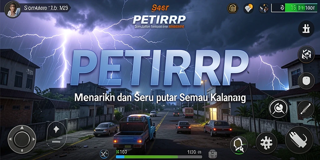 Tampilan utama gameplay PETIRRP yang penuh aksi dan strategi.