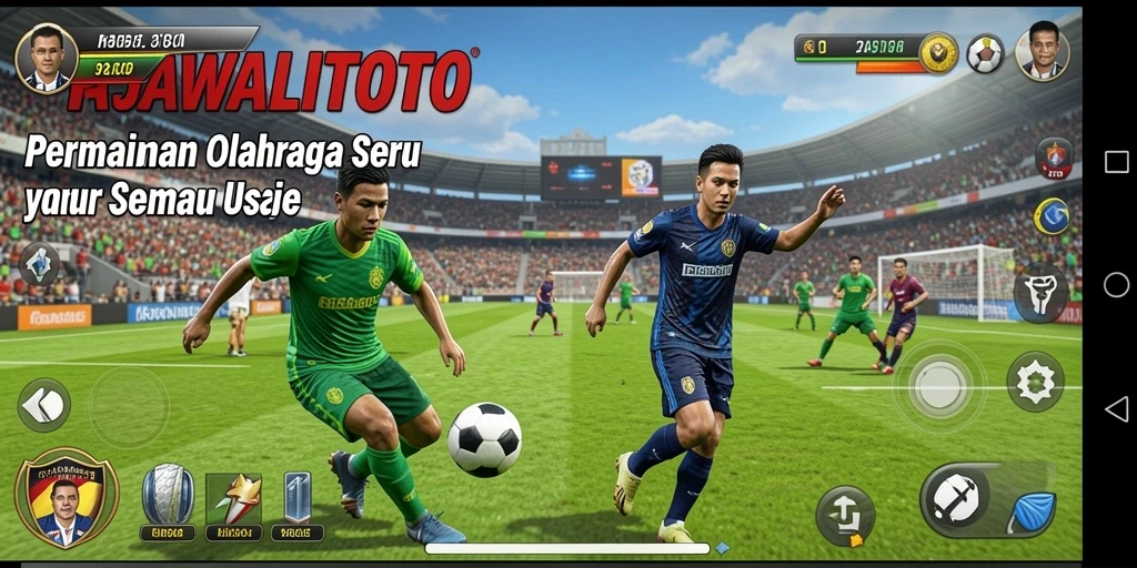Tampilan gameplay <strong>RAJAWALITOTO</strong> saat pertandingan olahraga berlangsung.
