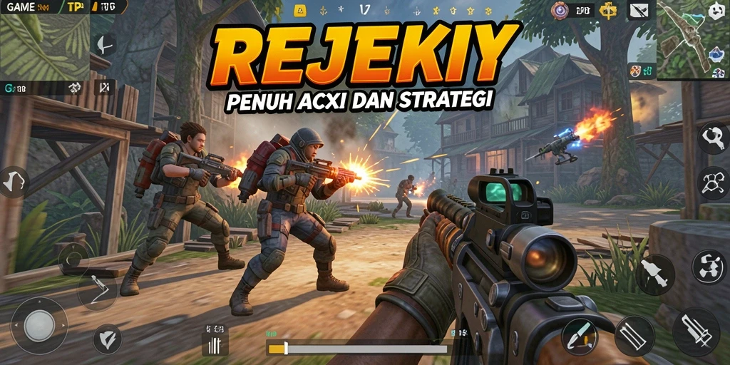 Tampilan gameplay REJEKI dengan aksi seru dan strategi mendalam.