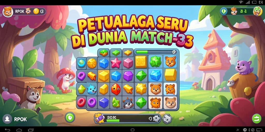 Tampilan gameplay seru dari RPOK yang penuh warna.