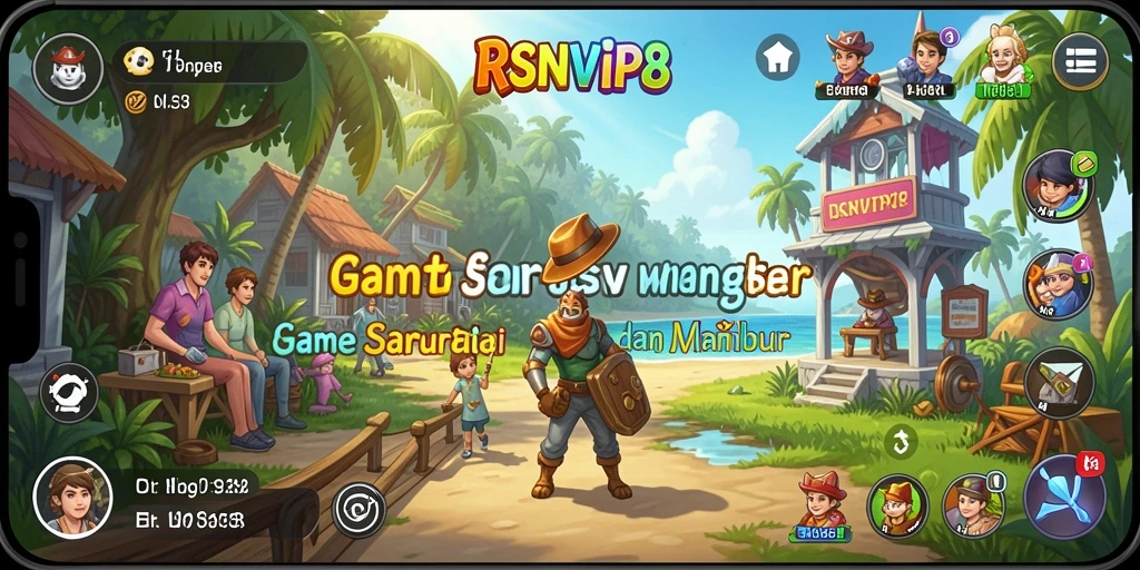 Tampilan gameplay RSNVIP8 yang penuh warna dan seru.