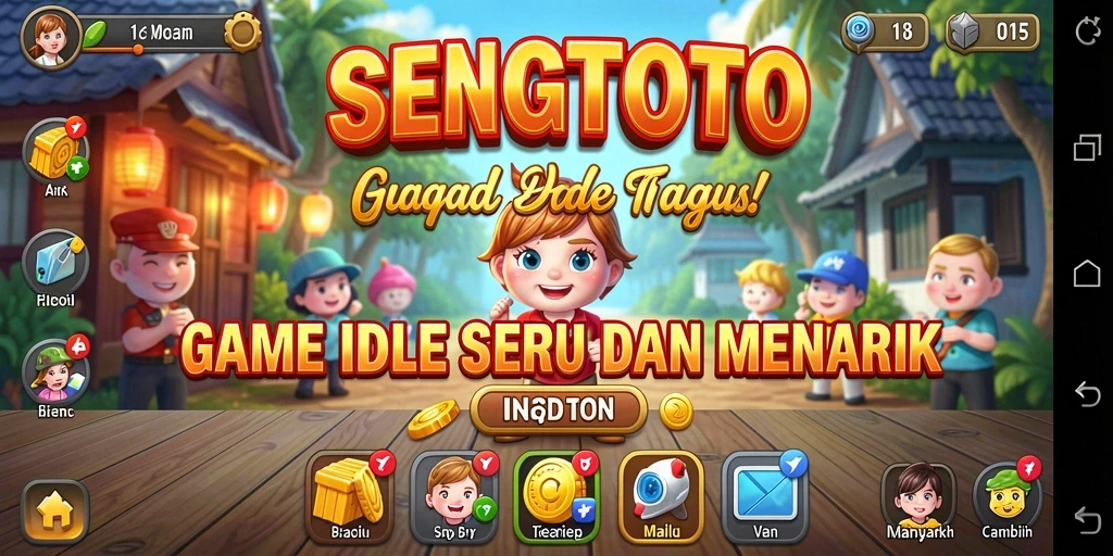 Tampilan screenshot utama SENGTOTO menampilkan keseruan gameplay Idle.