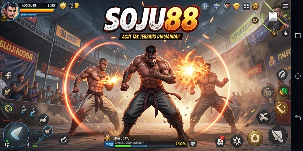 Tampilan gameplay seru dan mendebarkan di SOJU88.