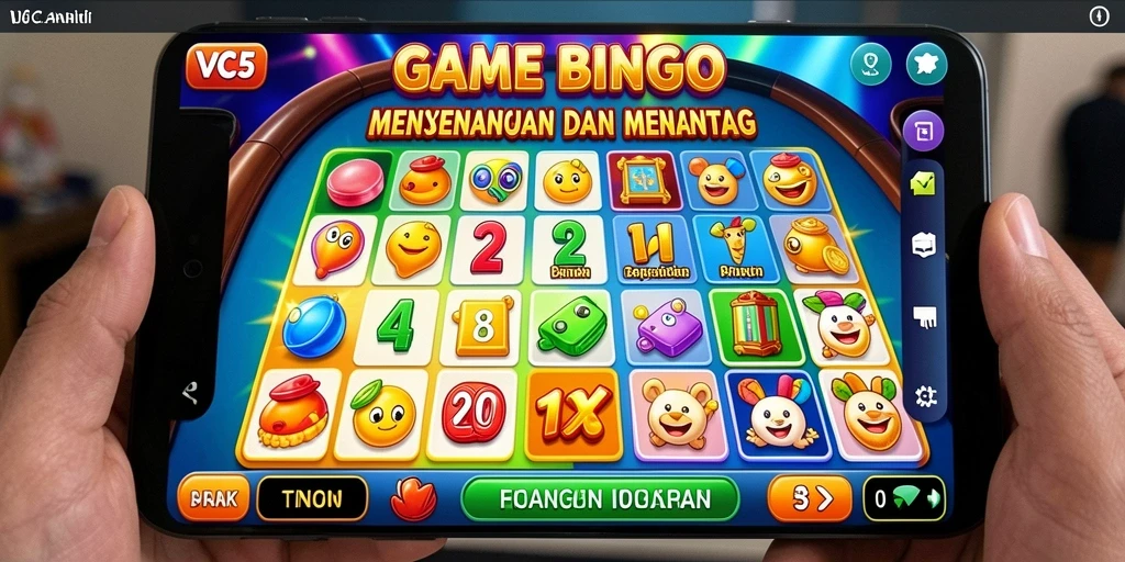 Tampilan layar utama VC5 yang menampilkan gameplay Bingo yang seru.