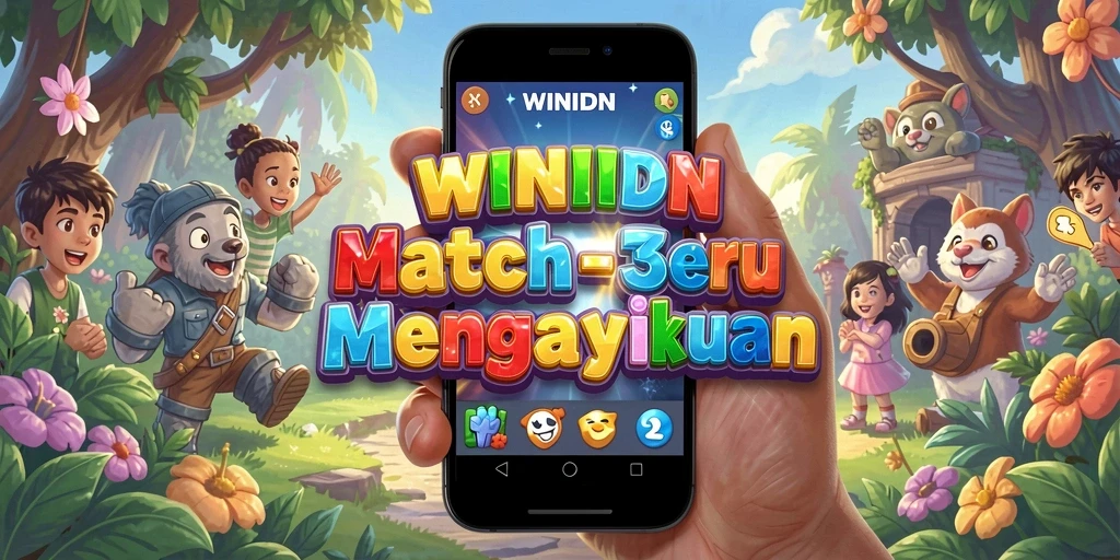 Tampilan gameplay seru dari game Match-3 WINIDN.